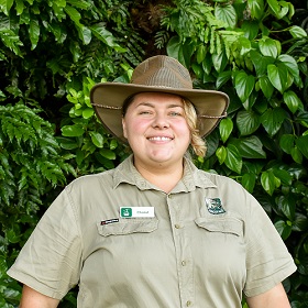 Female Skyrail ranger in full uniform