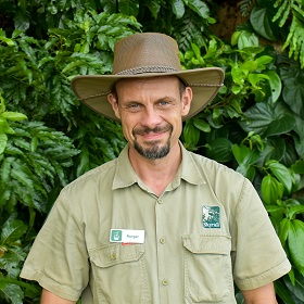 male Skyrail ranger in full uniform